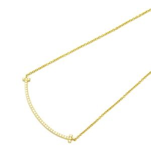 Tiffany T Smile Small Diamond Necklace Yellow Gold Diamond